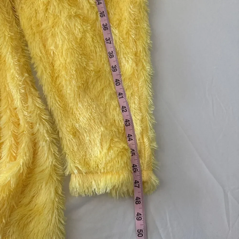 Care Bears Funshine Bear Costume Kids Girls XL Yellow Plush Hooded Halloween